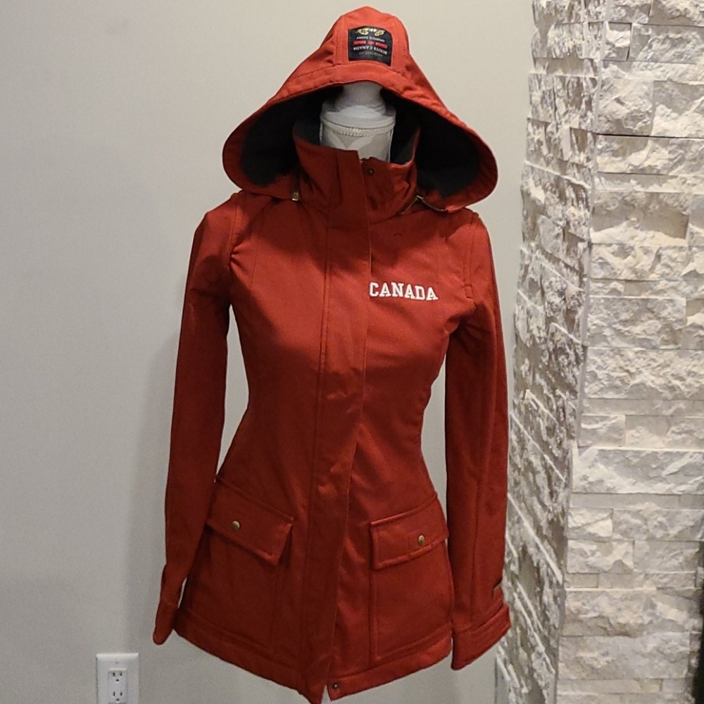 Roots soft shell jacket with removable hood